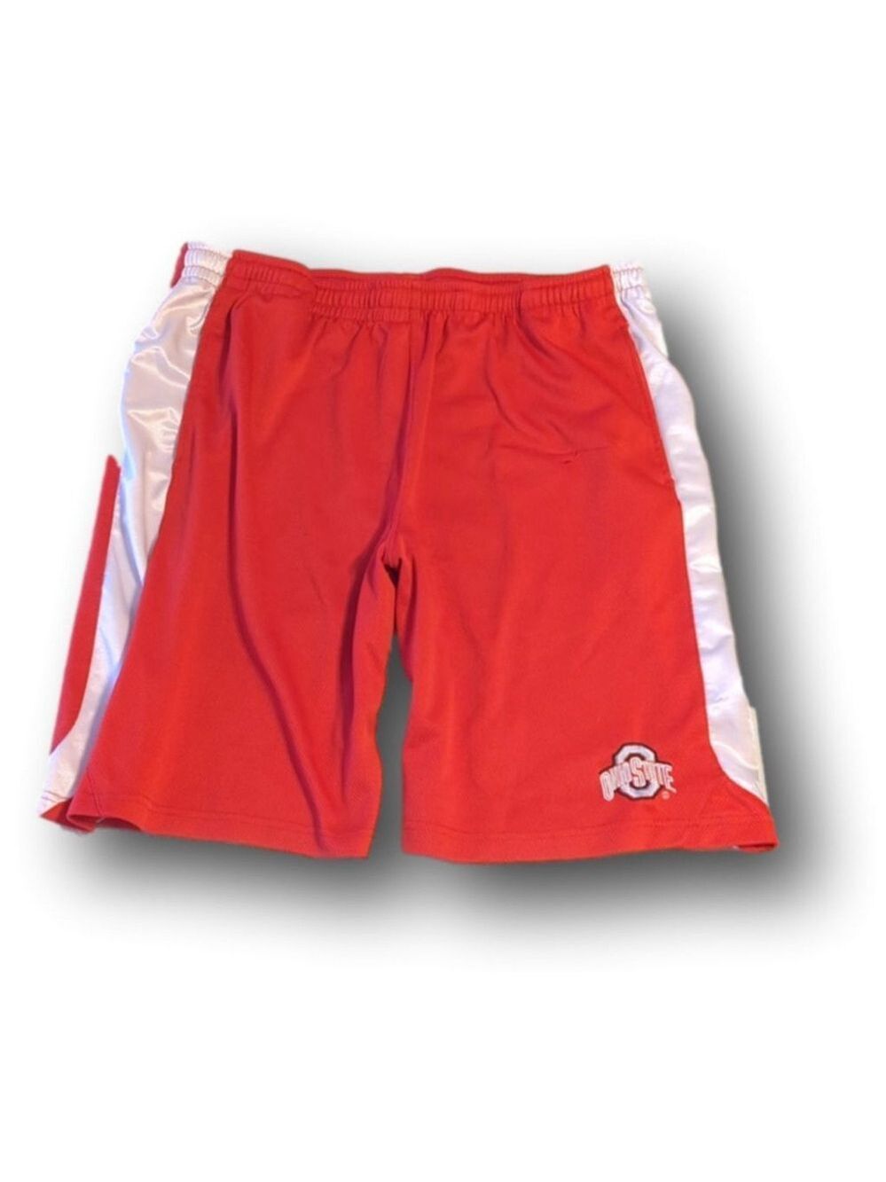 Ohio State Buckeyes athletic shorts with two side pockets and elastic waistband